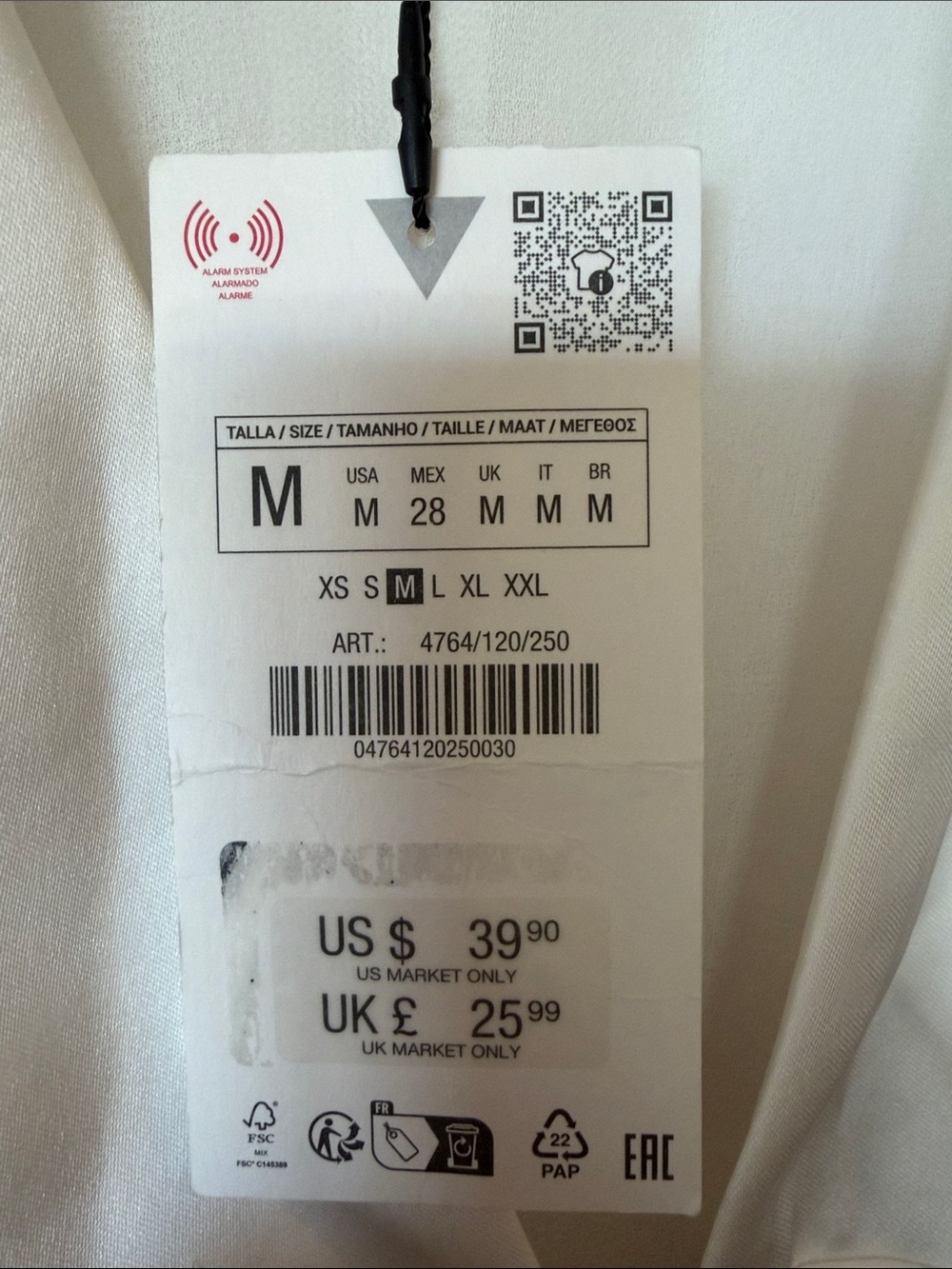 ZARA Off White Satin V-Neck Sleeveless Vest - Picture 10 of 13